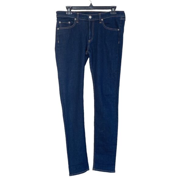 Rag & Bone High Rise Heritage Dark Blue Wash Skinny Jeans Sz 30 - Picture 4 of 16